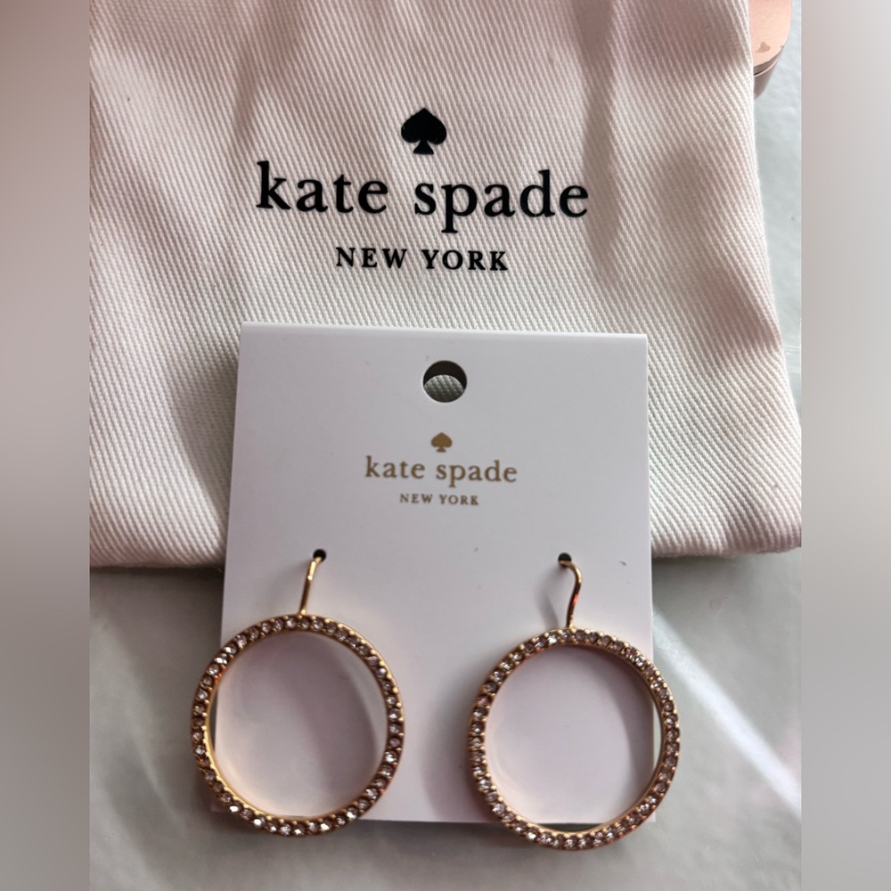 Kate Spade Gold Beaded Hoop Earrings